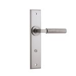 14796P85 - Brunswick Lever - Chamfered Backplate - Satin Nickel - Privacy