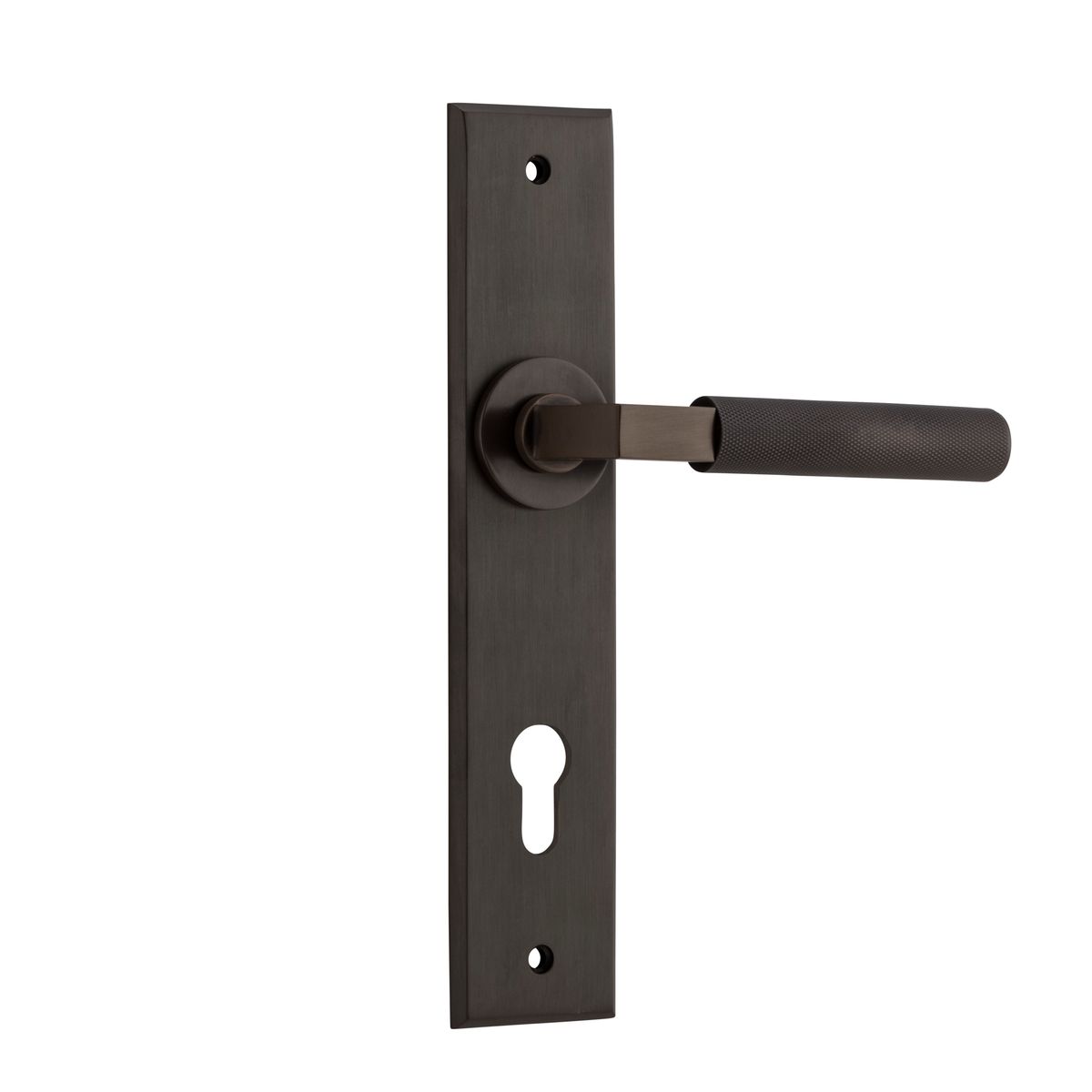 10796E85 - Brunswick Lever - Chamfered Backplate - Signature Brass - Entrance