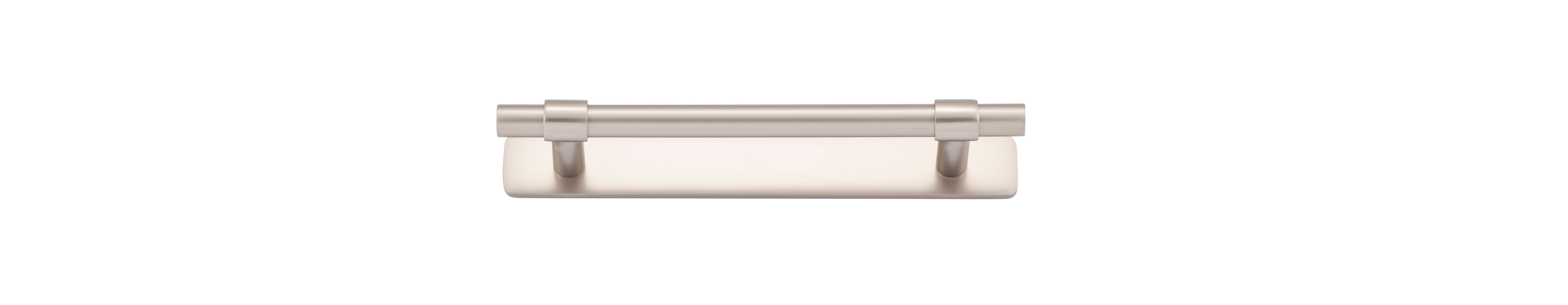 21009B - Helsinki Cabinet Pull with Backplate - CTC128mm - Satin Nickel