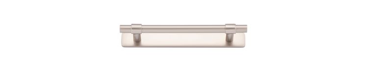 21009B - Helsinki Cabinet Pull with Backplate - CTC128mm - Satin Nickel