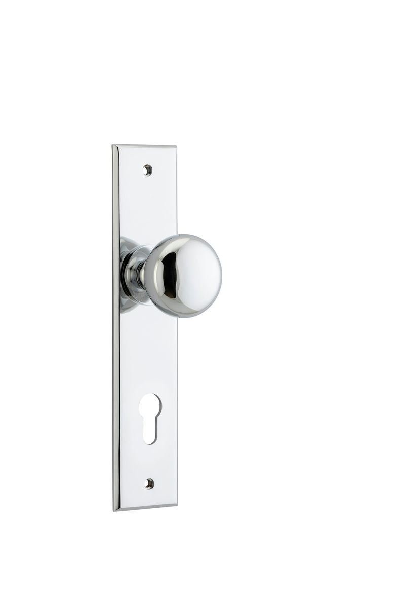 11946E85 - Cambridge Knob - Chamfered Backplate - Polished Chrome - Entrance