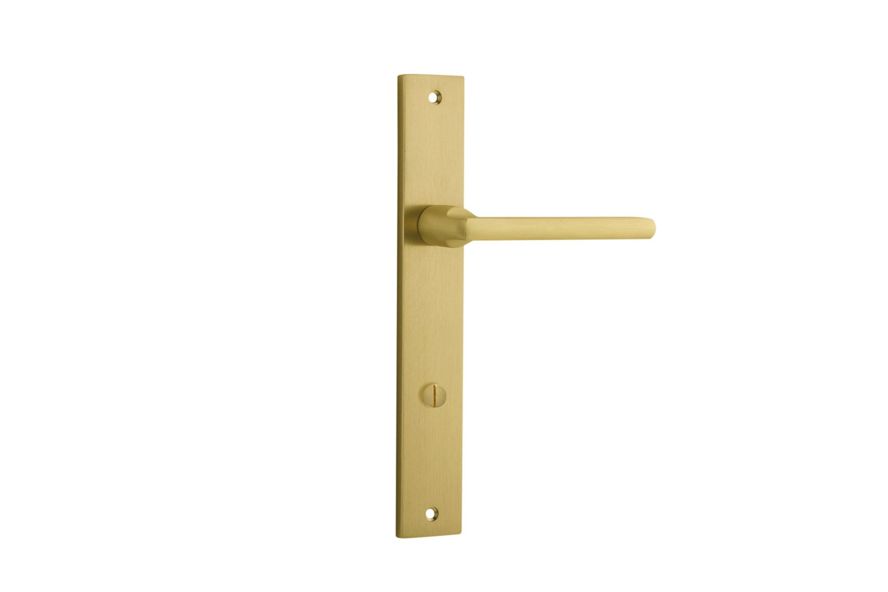 16302P85 - Baltimore Lever - Rectangular Backplate - Brushed Gold PVD - Privacy