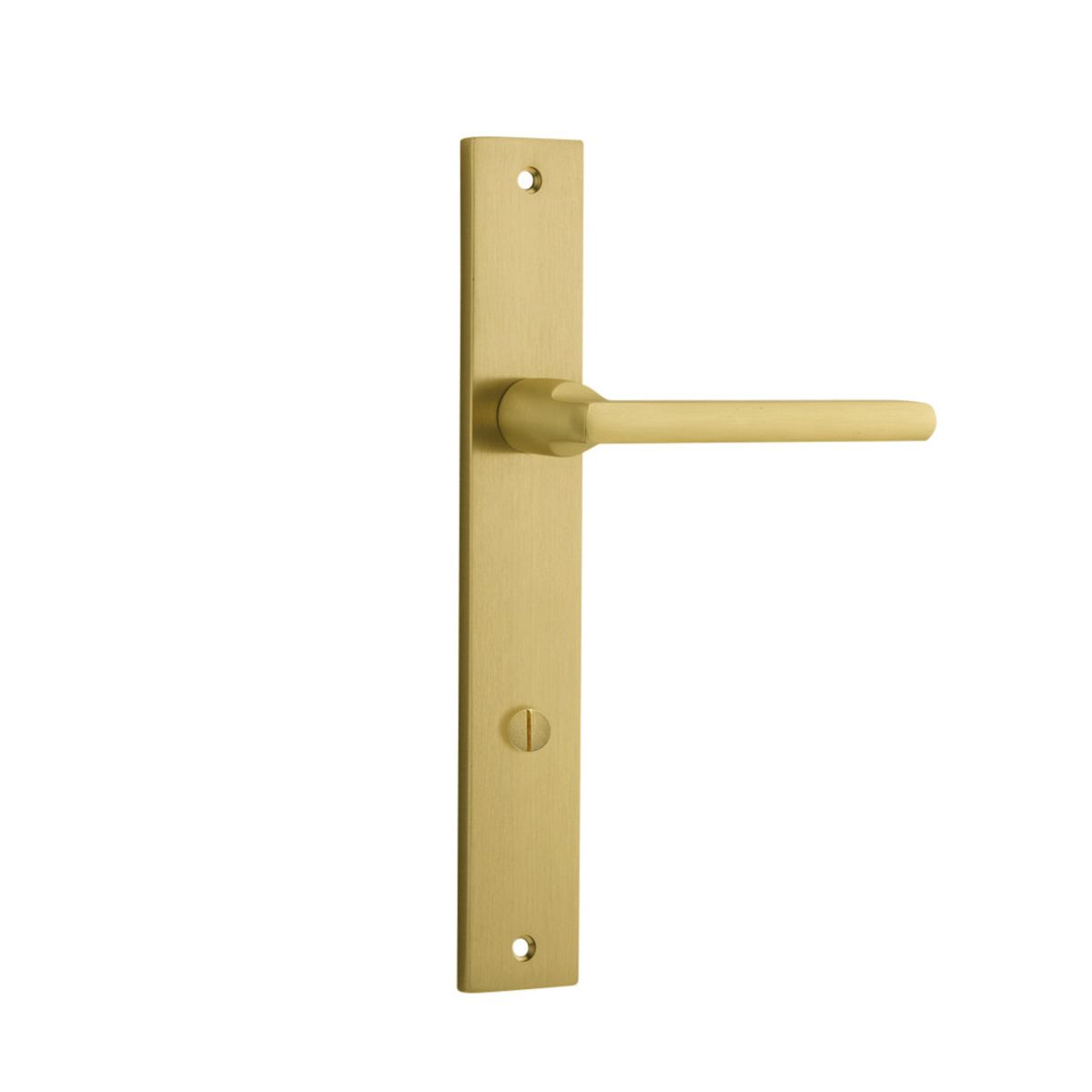 16302P85 - Baltimore Lever - Rectangular Backplate - Brushed Gold PVD - Privacy