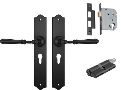 Reims Lever - Long Backplate Entrance Set with High Security Lock