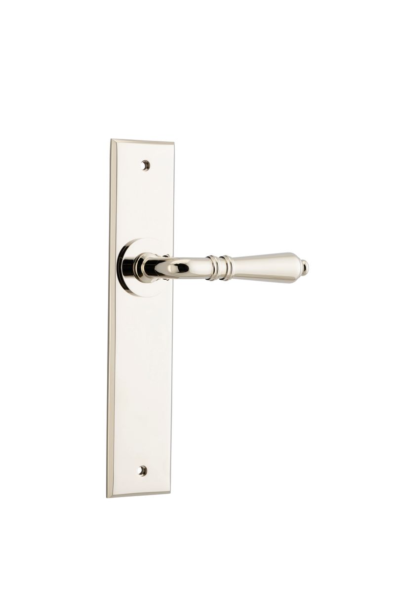 14280 - Sarlat Lever - Chamfered Backplate - Polished Nickel - Passage