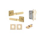 16269KENTR60KK - Brunswick Lever - Square Rose Entrance Kit with High Security Lock - Brushed Gold PVD - Entrance