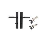 12752KPRIV60 - Brunswick Lever - Rectangular Backplate Privacy Kit - Matt Black - Privacy