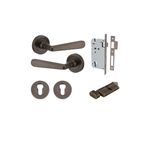 20801KENTR60KT - Copenhagen Lever - Round Rose Entrance Kit with Separate High Security Lock - Signature Brass - Entrance
