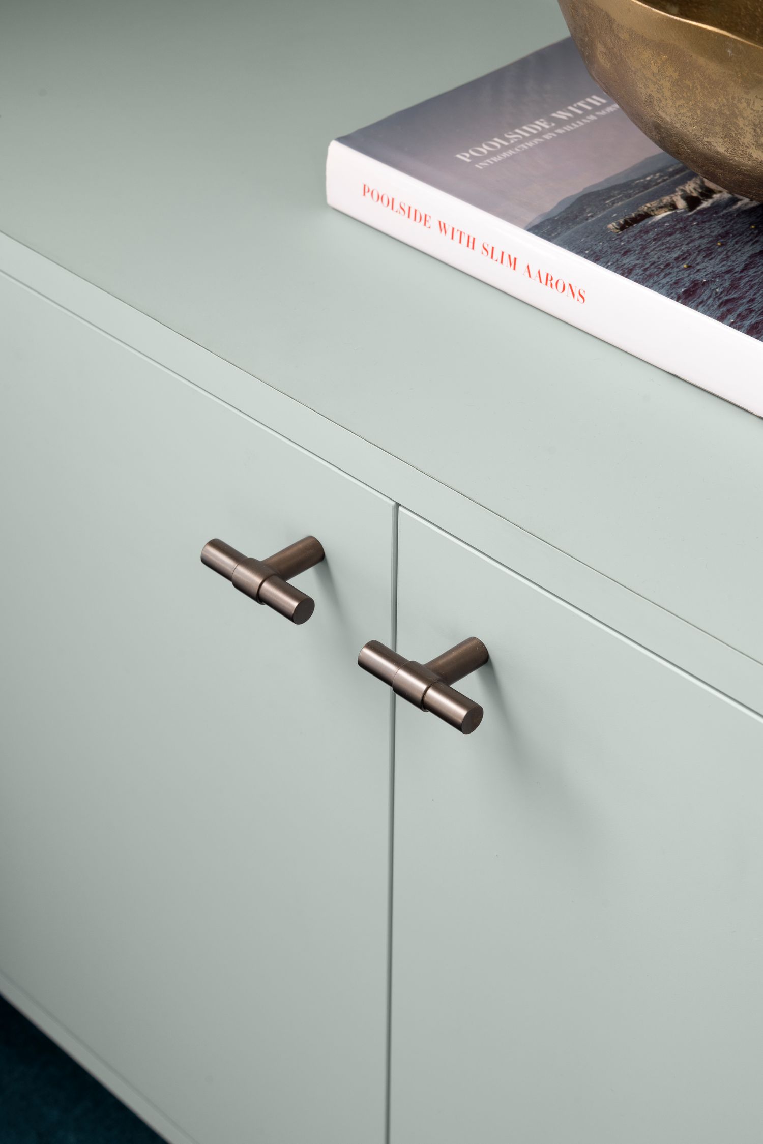 17153B - Helsinki Cabinet Pull with Backplate- CTC160mm - Brushed Gold PVD