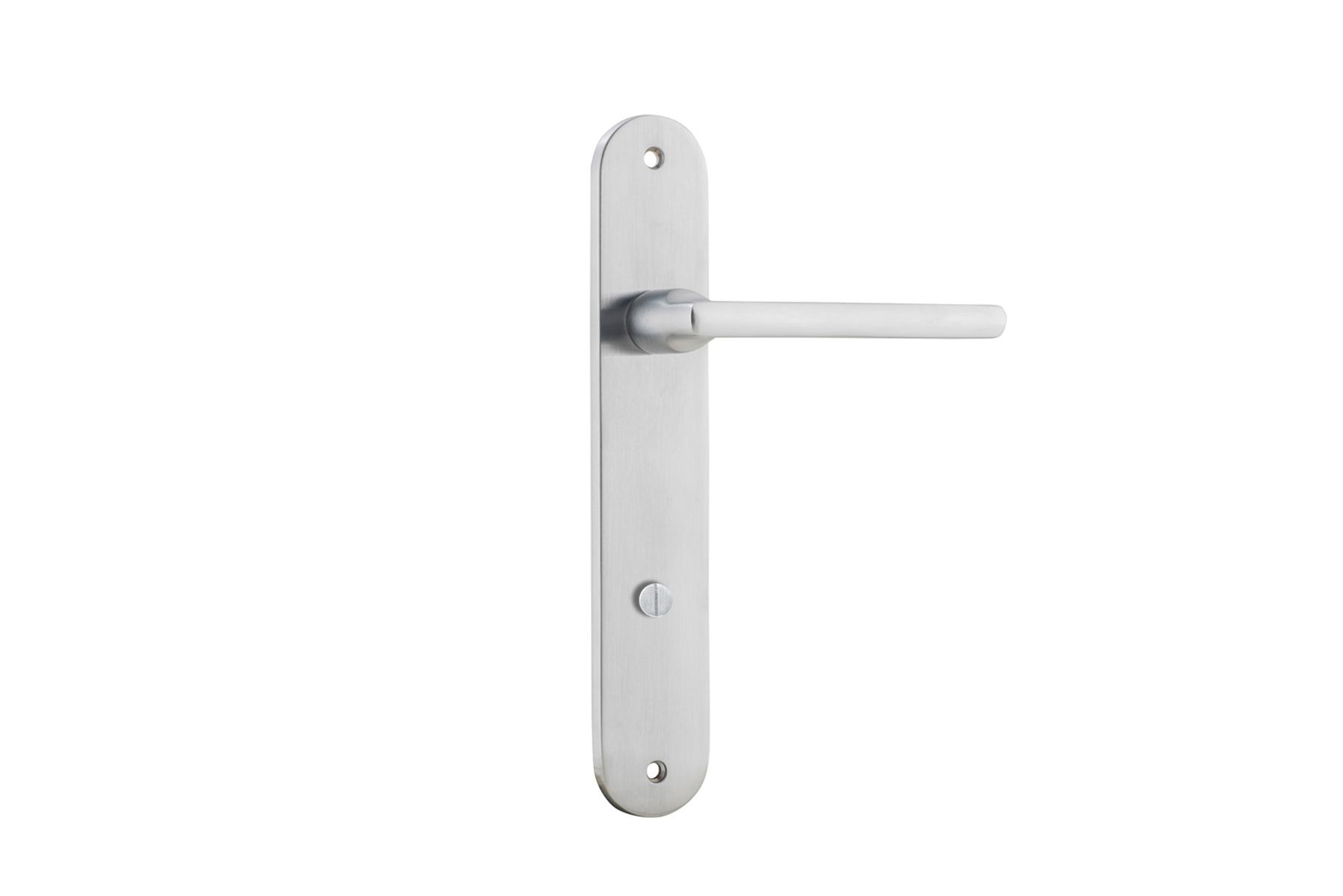12226P85 - Baltimore Lever - Oval Backplate - Brushed Chrome - Privacy