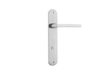 12226P85 - Baltimore Lever - Oval Backplate - Brushed Chrome - Privacy