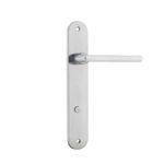 12226P85 - Baltimore Lever - Oval Backplate - Brushed Chrome - Privacy