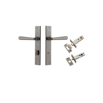 Copenhagen Lever - Rectangular Backplate Privacy Kit with Privacy Turn