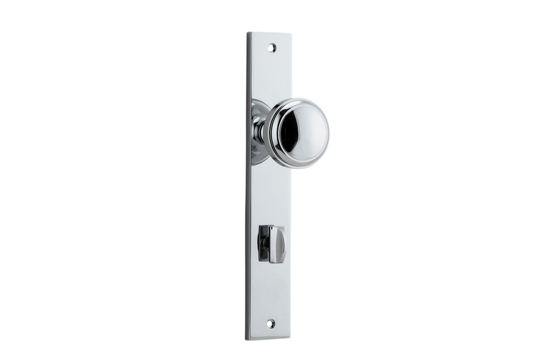 11820P85 - Paddington Knob - Rectangular Backplate - Polished Chrome - Privacy