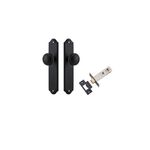 12826KPASS60 - Paddington Knob - Shouldered Backplate Passage Kit - Matt Black - Passage