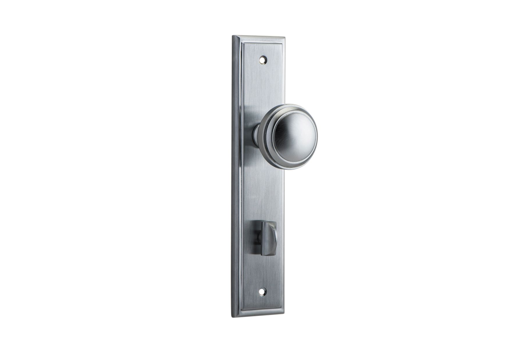 12338P85 - Paddington Knob - Stepped Backplate - Brushed Chrome - Privacy