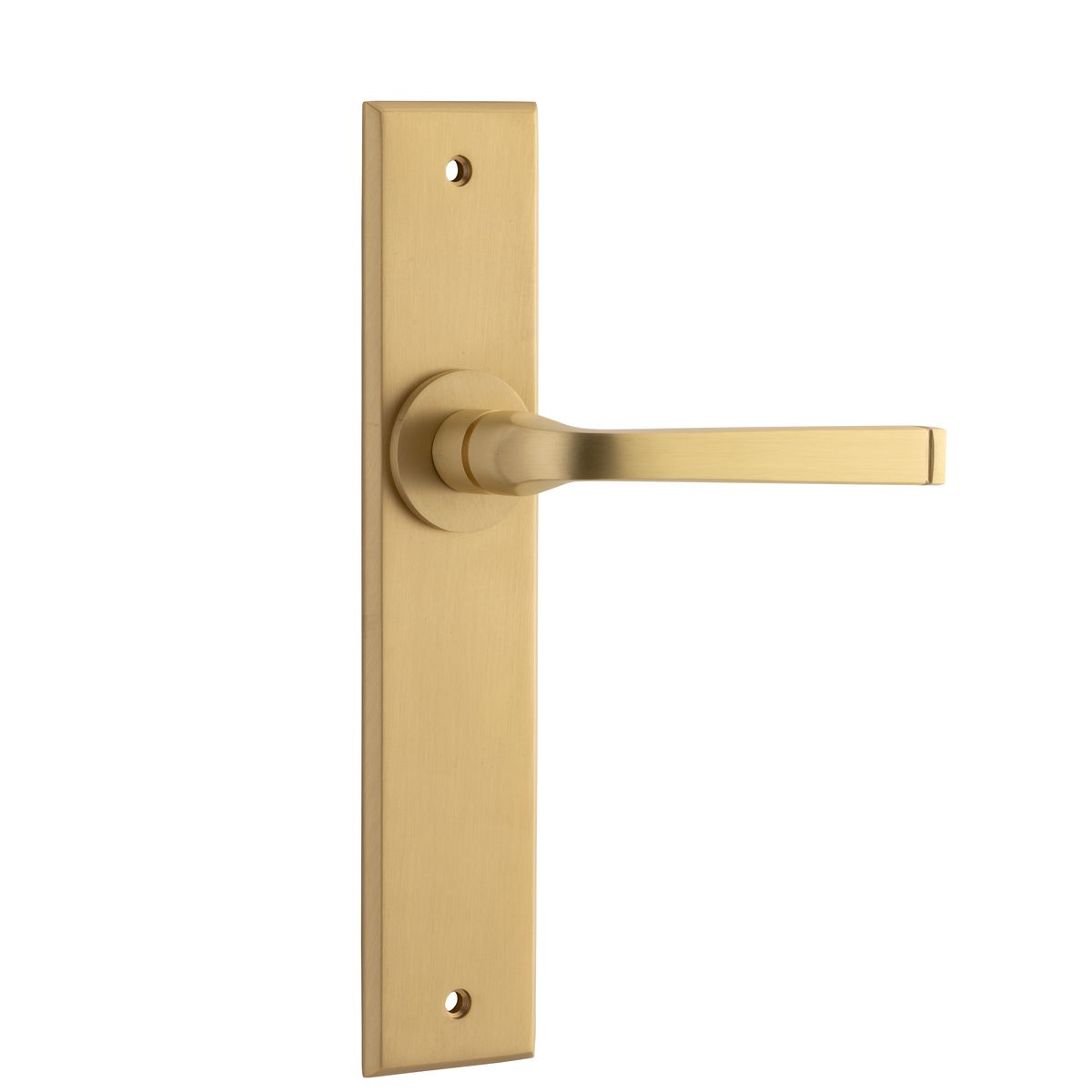 15288 - Annecy Lever - Chamfered Backplate - Brushed Brass - Passage