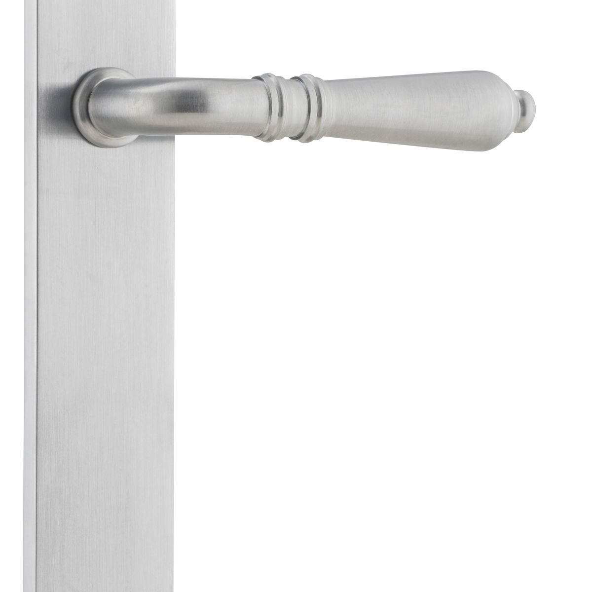 12224 - Sarlat Lever - Oval Backplate - Brushed Chrome - Passage