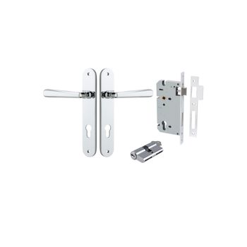 Copenhagen Lever - Oval Backplate Entrance Kit with High Security Lock