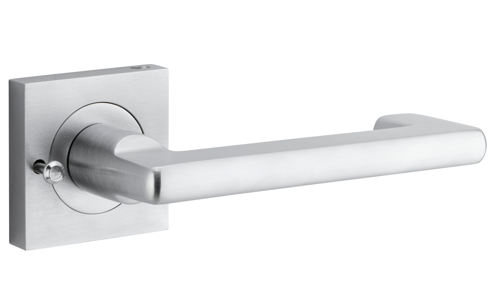 21175KIBPRIV60 - Baltimore Return Lever - Square Rose (Inbuilt Privacy) - Brushed Chrome - Privacy