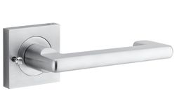 21175KIBPRIV60 - Baltimore Return Lever - Square Rose (Inbuilt Privacy) - Brushed Chrome - Privacy