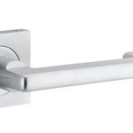 21175KIBPRIV60 - Baltimore Return Lever - Square Rose (Inbuilt Privacy) - Brushed Chrome - Privacy