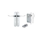 11924KENTR60KK - Stirling Lever - Oval Backplate Entrance Kit with High Security Lock - Polished Chrome - Entrance