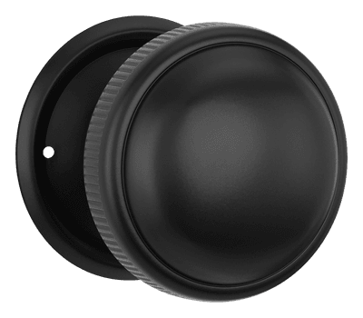 Small Milled Edged Mortice Knob - Round Rose