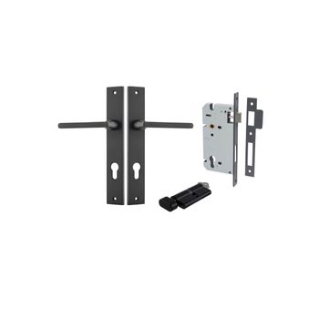 Baltimore Lever - Rectangular Backplate Entrance Kit with High Security Lock