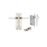 14864KENTR60KT - Osaka Lever - Oval Backplate Entrance Kit with High Security Lock - Satin Nickel - Entrance