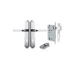 12220KENTR60KK - Annecy Lever - Shouldered Backplate Entrance Kit with High Security Lock - Brushed Chrome - Entrance
