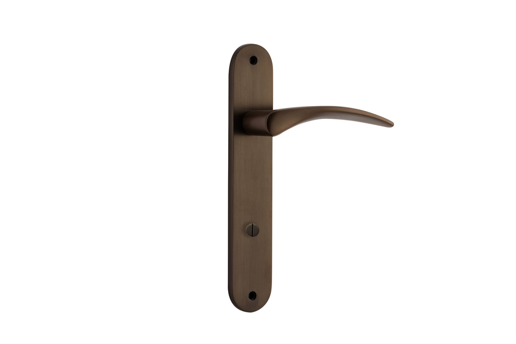 10728P85 - Oxford Lever - Oval Backplate - Signature Brass - Privacy