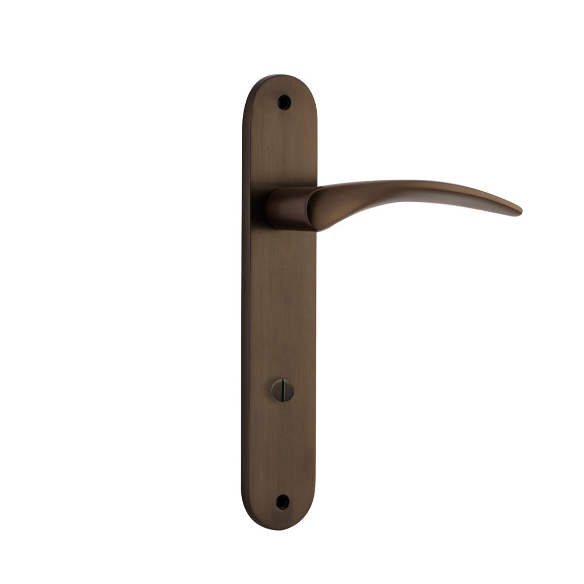 10728P85 - Oxford Lever - Oval Backplate - Signature Brass - Privacy