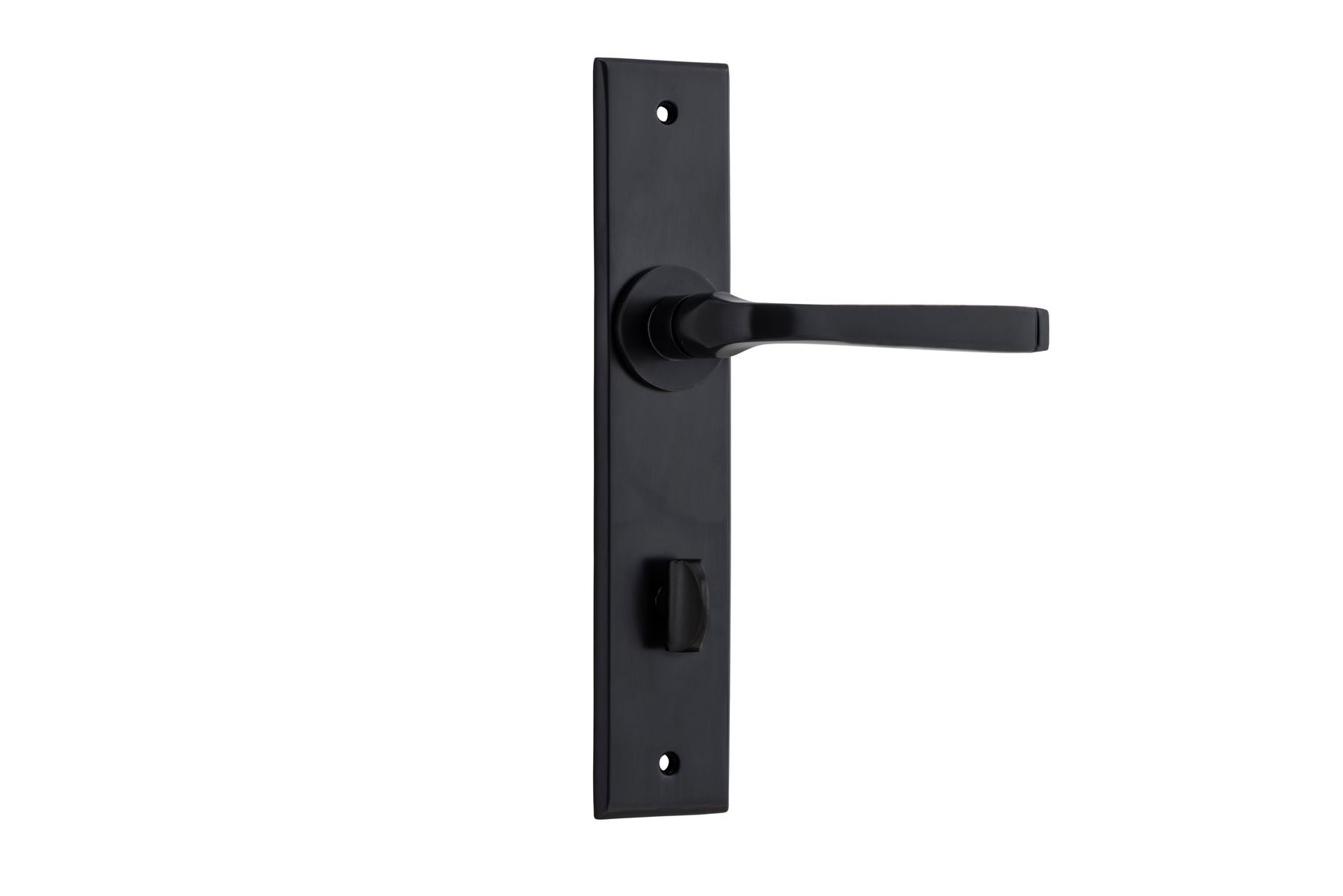 12788P85 - Annecy Lever - Chamfered Backplate - Matt Black - Privacy