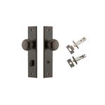 10946KPRIV60 - Cambridge Knob - Chamfered Backplate Privacy Kit with Privacy Turn - Signature Brass - Privacy