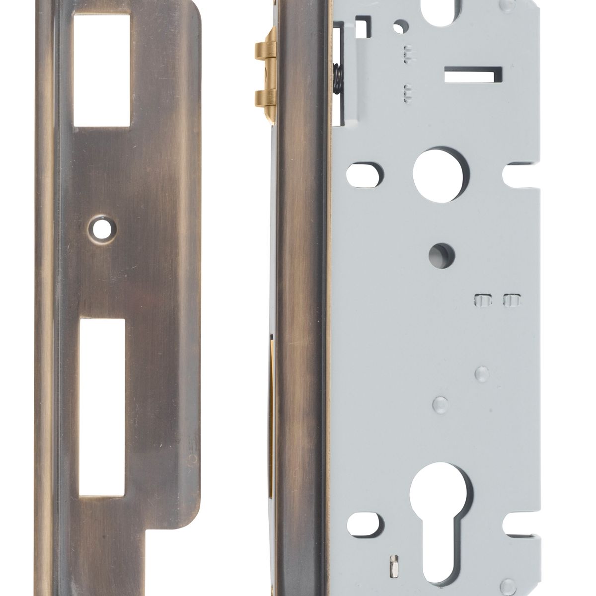 6040 - Rebated 85mm Euro Roller Mortice Locks - 45mm Backset - Signature Brass