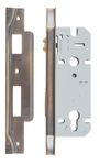 6040 - Rebated 85mm Euro Roller Mortice Locks - 45mm Backset - Signature Brass