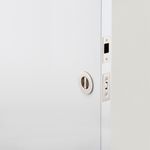21439 - Round Sliding Door Pull Privacy Kit with Inbuilt Privacy Turn - Satin Nickel - Privacy
