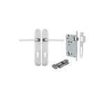 12226KENTR60KT - Baltimore Lever - Oval Backplate Entrance Kit with High Security Lock - Brushed Chrome - Entrance