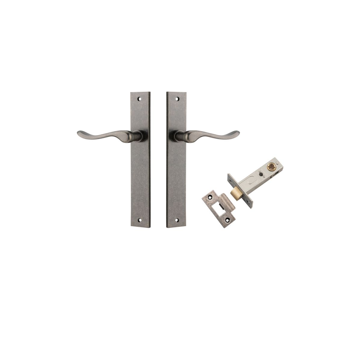 13920KPASS60 - Stirling Lever - Rectangular Backplate Passage Kit - Distressed Nickel - Passage