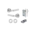 0355KENTR60KK - Brunswick Lever - Round Rose Entrance Kit with High Security Lock - Brushed Chrome - Entrance