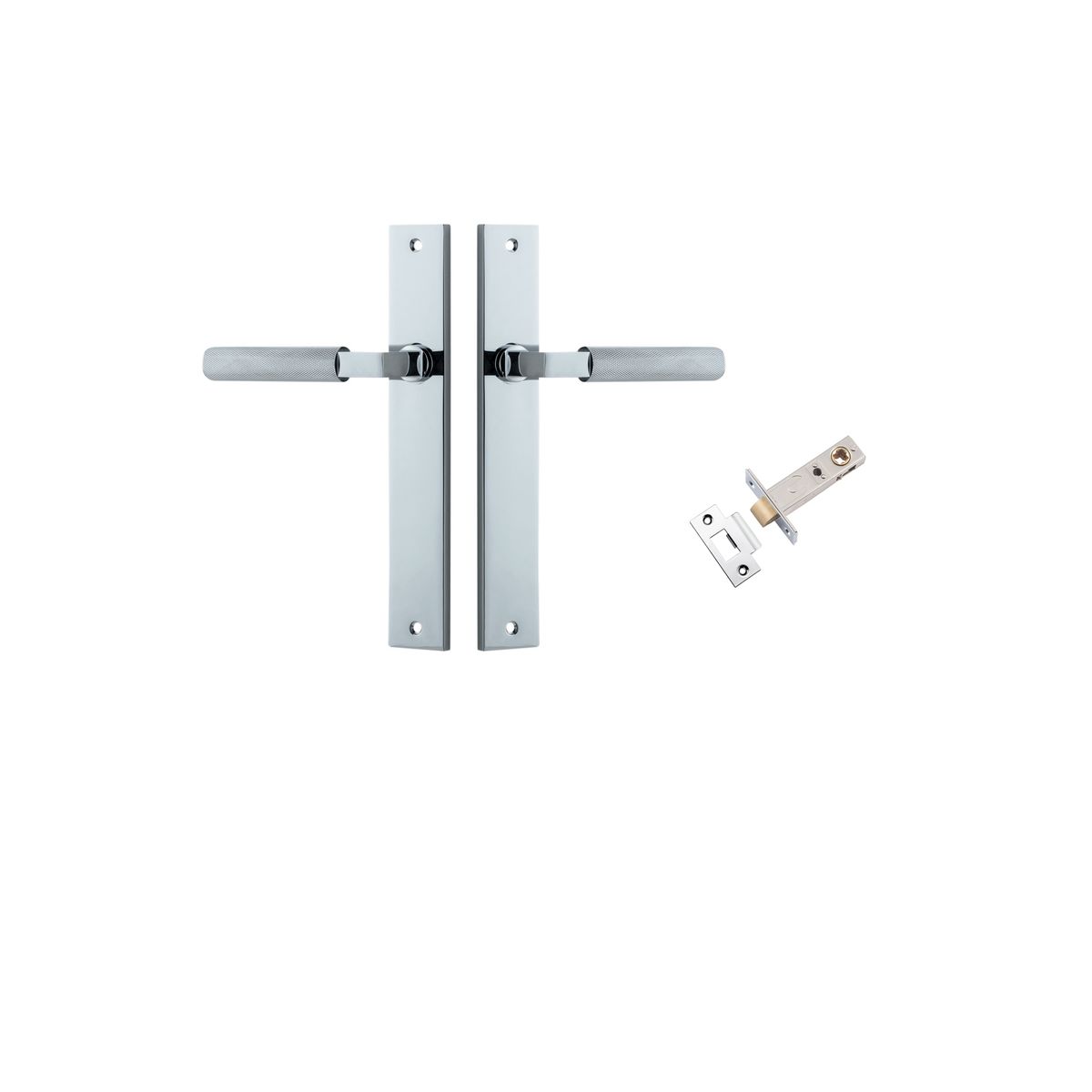 11752KPASS60 - Brunswick Lever - Rectangular Backplate Passage Kit - Polished Chrome - Passage