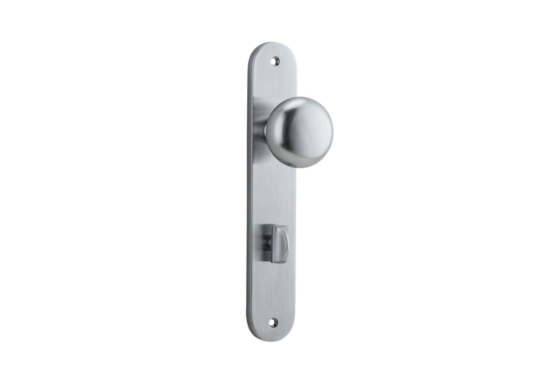 12334P85 - Cambridge Knob - Oval Backplate - Brushed Chrome - Privacy
