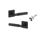 0423KPASS60 - Brunswick Lever - Square Rose Passage Kit - Matt Black - Passage