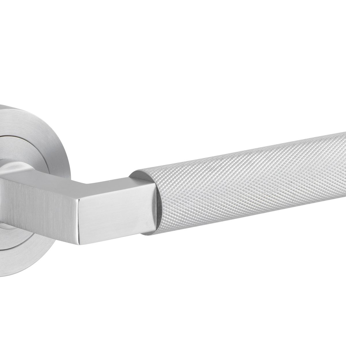 0355 - Brunswick Lever - Round Rose - Brushed Chrome - Passage