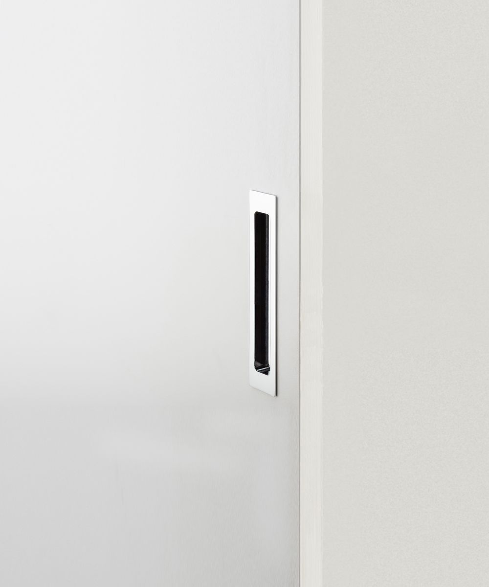 21783 - Rectangular Flush Pull - Polished Chrome - Passage
