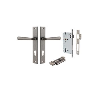 Copenhagen Lever - Rectangular Backplate Entrance Kit with High Security Lock