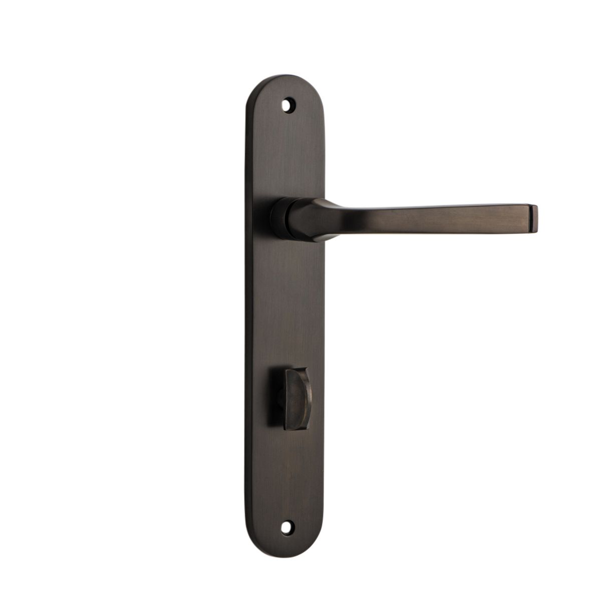 10732P85 - Annecy Lever - Oval Backplate - Signature Brass - Privacy