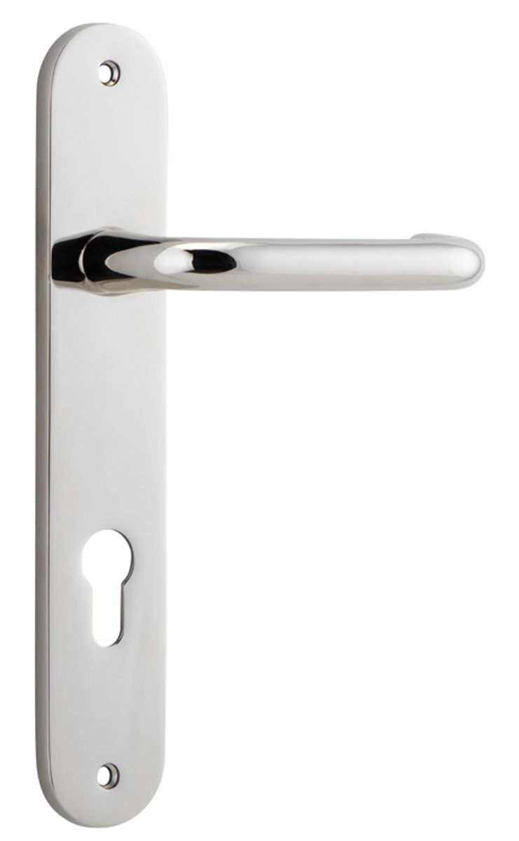 14346E85 - Oslo Lever - Oval Backplate - Polished Nickel - Entrance