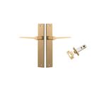 15254KPASS60 - Como Lever - Rectangular Backplate Passage Kit - Brushed Brass - Passage